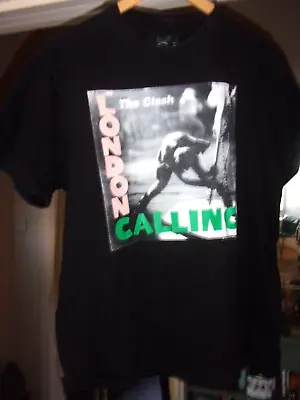 Buy The Clash London Calling T Shirt Med Used Worn Black Punk Tee S/sleeve Cotton Vg • 19.99£