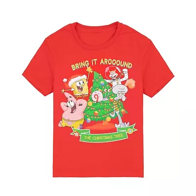 Buy SpongeBob SquarePants Childrens/Kids Christmas Tree T-Shirt NS7887 • 14.59£