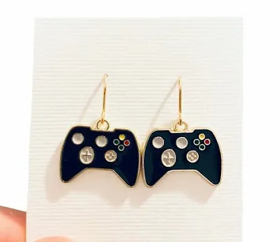 Buy Cute Kawaii Gaming Controller Metal Gold Earrings Game Console Dangle Jewellery  • 5.49£