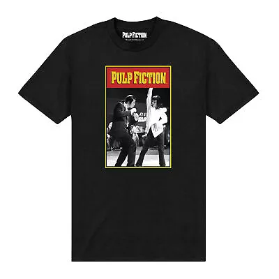 Buy Official Pulp Fiction Dance Portrait Black T-Shirt Short Sleeve Crew Neck Tee • 22.95£