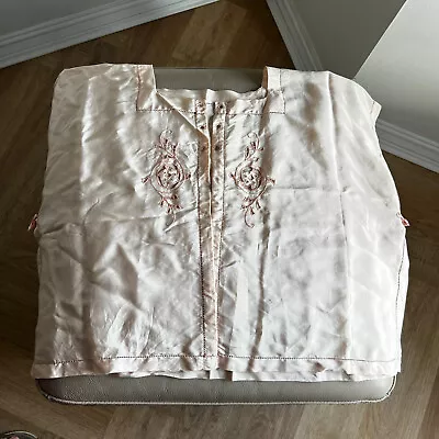 Buy Antique Silk Kaftan Jacket Bed Jacket Vanity Cape Peach 1920s 1930s Embroidered  • 39.83£