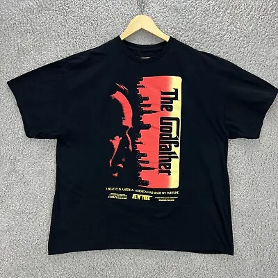 Buy The Godfather Movie Graphic T Shirt Official Mens 2XL Black Pre Loved VGC • 8.99£