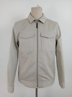 Buy Autograph Trucker Jacket Size M Stone Zipped Collared Front Pockets Cotton NewF2 • 9.99£
