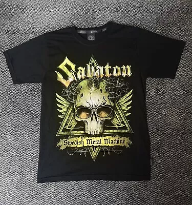 Buy Official SABATON Medium Band T Shirt Swedish Metal Machine Front And Back GFX • 23.99£