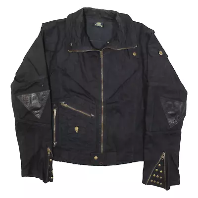 Buy DUARKA Distressed Womens Denim Jacket Black L • 34.99£