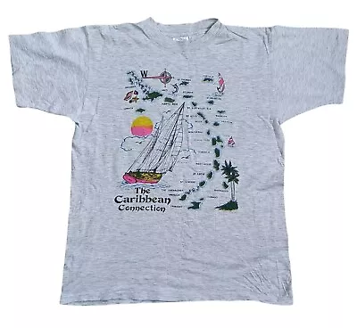 Buy Vintage Caribbean Connection Islands T-Shirt Men's Size Medium Single Stitch  • 9.99£