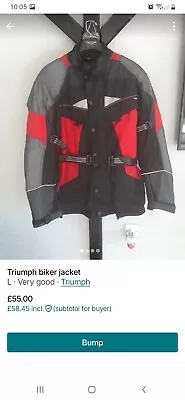Buy Triumph Biker Jacket • 61.68£
