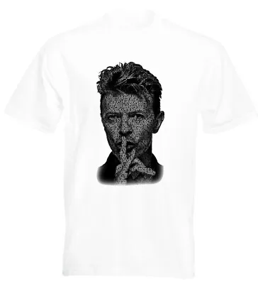 Buy David Bowie Typography Song Titles T Shirt Ziggy Stardust • 13.95£