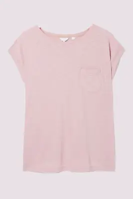 Buy Ex Fat Face Women's Short Sleeve Lace Detail T-shirt In Purple • 13.95£
