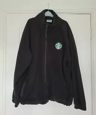 Buy Starbucks Barista Coffee Black Workwear Fleece Jacket Staff Uniform Size L • 20£