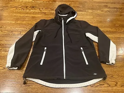 Buy Dickies Storm Jacket Women L Black Full Zip Hooded Softshell Weatherproof Rain • 17.01£