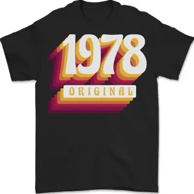 Buy Retro 45th Birthday Original 1978 Mens T-Shirt 100% Cotton • 8.49£