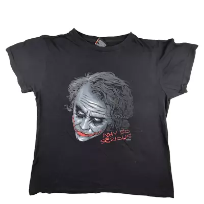 Buy Crossfire Sion Joker  Why So Serious  T Shirt Size L Black Mens Heath Ledger • 11.99£