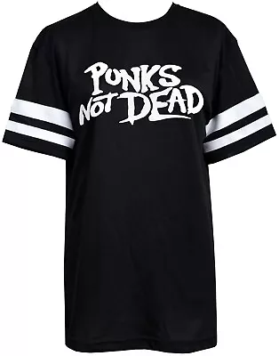 Buy Punk's Not Dead Womens Mesh Net American Football T-Shirt Baggy Slouch Anarchy • 24.99£