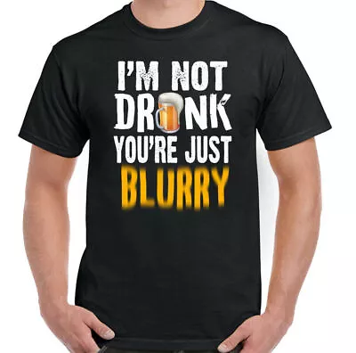 Buy BEER T-SHIRT, Guiness, Cider, Alcohol, BBQ, Rugby Mens Im Not Drunk Youre Blurry • 10.94£