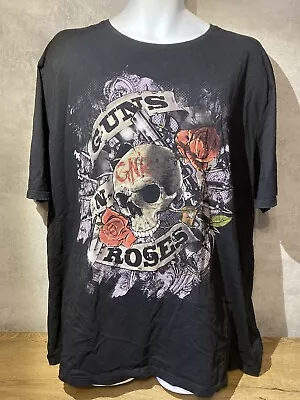 Buy Guns N Roses T-Shirt 2013 Men's XXXL Black Skull Revolver Design • 19.99£