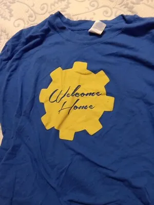 Buy Fallout 4 2015 'Welcome Home' Vault Door Game T-Shirt Size XL Zenimax Bethesda • 36.42£