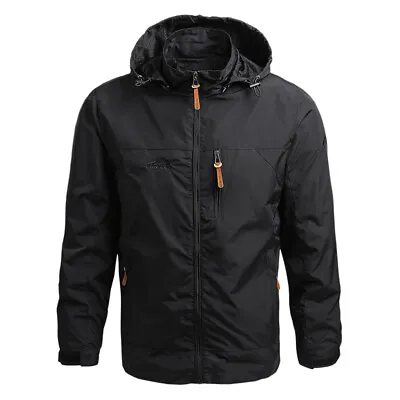 Buy Men Outdoor Waterproof Tactical Jacket Windbreaker Breathable Hooded Coat M-5XL • 22.20£