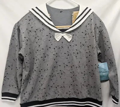 Buy Womens Plus Size Pikachu Pokemon Sailor Collar Sweatshirt Hot Topic Size 2 • 75.78£