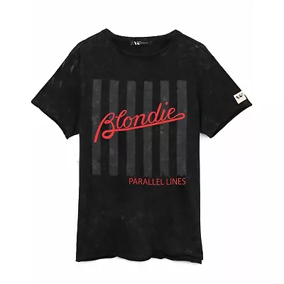 Buy Blondie Unisex Adult Parallel Lines T-Shirt NS6643 • 17.71£