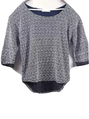 Buy Womens Ladies Grey/Black Knit Pullover Jumper Sweater Size 10UK Regular  • 9.95£
