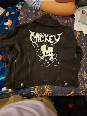 Buy Pull And Bear Mickey Mouse Denim Jacket • 15.99£
