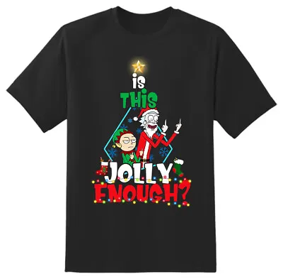 Buy Is This Jolly Enough? Rick And Morty-Christmas Xmas Novlety T Shirt Unisex Adult • 15.48£