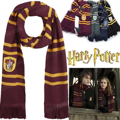 Buy Harry Potter Scarf Gryffindor Scarf Hufflepuff Raveclaw Slytherin Cosplay Scarf • 8.59£