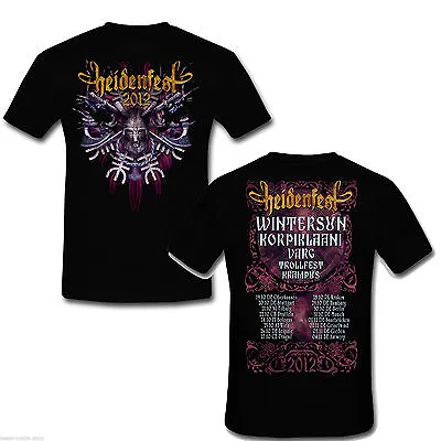 Buy HEIDENFEST 2012 TOUR SHIRT + Flagge - WINTERSUN - VARG - TROLLFEST - KRAMPUS Neu • 13.74£