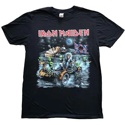 Buy Officially Licensed Iron Maiden Knebworth Moon Buggy Mens Black T Shirt • 14.50£
