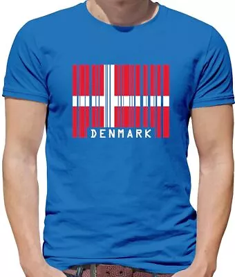 Buy Denmark Barcode Flag - Mens T-Shirt - Danish Dane Copenhagen Love Live • 13.95£