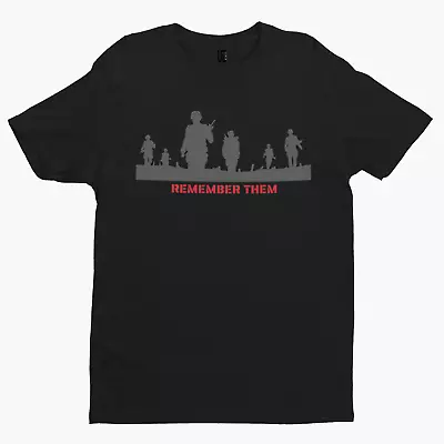 Buy Remember Them T-Shirt- War Remembrance Day UK Retro Top Poppy Soldier • 8.39£