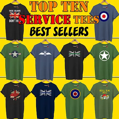 Buy Army Police Services T-Shirts RAF Military TOP TEN WAFU WWII PREMIUM S-2XL • 11.95£
