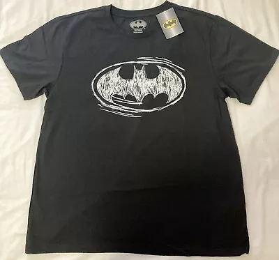 Buy Mens Official Batman Logo T Shirt, Justice League - Size Large - Black - New • 2.99£