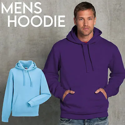 Buy Mens Pullover Hoodie Hooded Sweatshirt Big & Tall Plain Purple Sky Blue Jumper • 9.99£