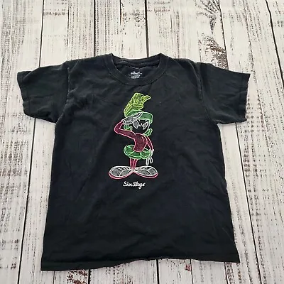Buy Marvin The Martian Looney Tunes Six Flags Black T-Shirt Youth S • 5.67£