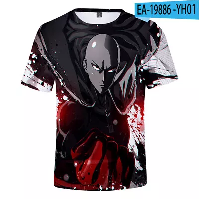Buy ONE PUNCH MAN 3D T-Shirts Short Sleeve Tee Summer Casual Tee Top Anime • 15.83£
