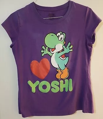 Buy Super Mario Yoshi Love Purple XXL Girls Junior (19) Shirt 2011  • 9.64£