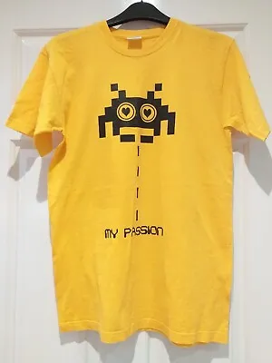 Buy 00s Y2K Emo Scene Graphic My Passion Yellow Band Tshirt Small Space Invaders • 7.99£