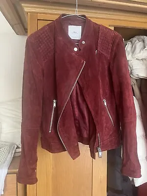 Buy Suede Womens Leather Jacket Sz S Mango  • 15£