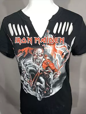 Buy Iron Maiden Womens 2012 North American Your Cut Concert T-Shirt Sz L • 4£