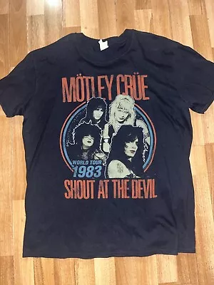 Buy T Shirt Motley Crue VINTAGE WORLD TOUR DEVIL XL • 12.99£