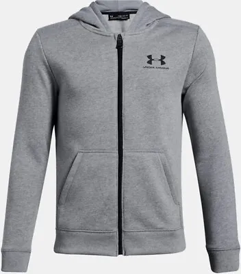 Buy Under Armour Fleece Zip Through Hoodie Girls 14-16 Yrs Grey #REF87 • 14.99£