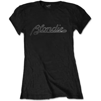 Buy Ladies Blondie Debbie Harry Diamante Logo Official Tee T-Shirt Womens • 15.99£