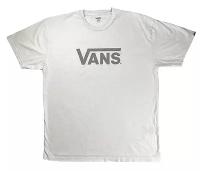 Buy Vans Men's White T-Shirt Size XL 100% Cotton Crew Neck Short Sleeve • 3.99£