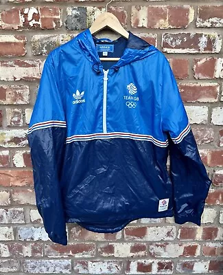 Buy Adidas Originals Team GB Lightweight 1/4 Zip Hooded Jacket Medium • 24£