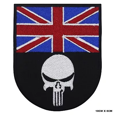 Buy Punisher UK Movie Embroidered Patch Iron On/Sew On Patch Batch For Clothes • 2.09£