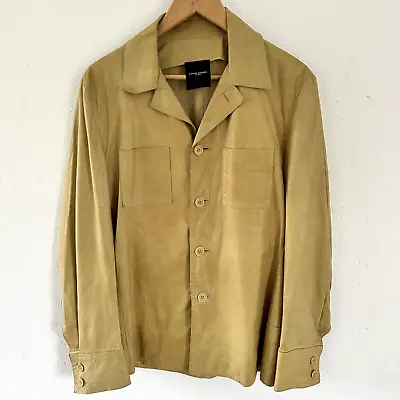 Buy Costume National Homme Leather Shirt Jacket Button Up Coat, Size IT 50 • 99.99£