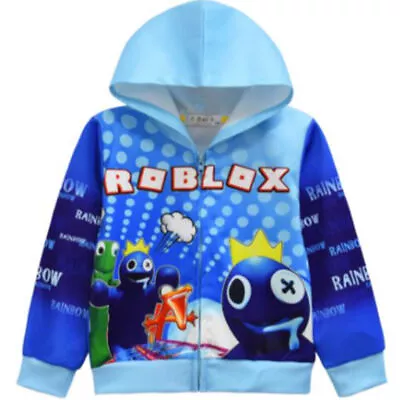 Buy Kids Rainbow Friends Hoodies Coat Zip Up Graphic Jacket Sweatshirts Outwear Tops • 15.91£