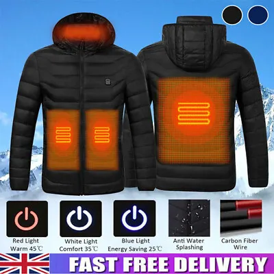 Buy Unisex Electric Coat Heated Jacket USB Long Sleeve Heating Pad Body Warmer UK~ • 8.98£